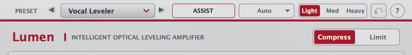 The preset bar and header
